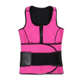 Custom Logo  Pink Shaping Curve Zipper Plus Size Neoprene Vest With Belt